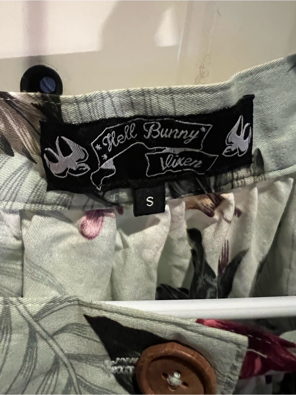 Hell Bunny Floral Skirt in Mint and Pink